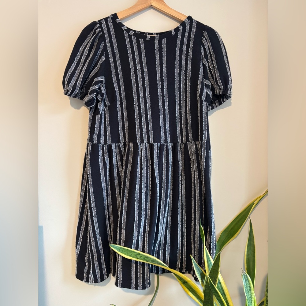 LOFT Striped Babydoll Dress